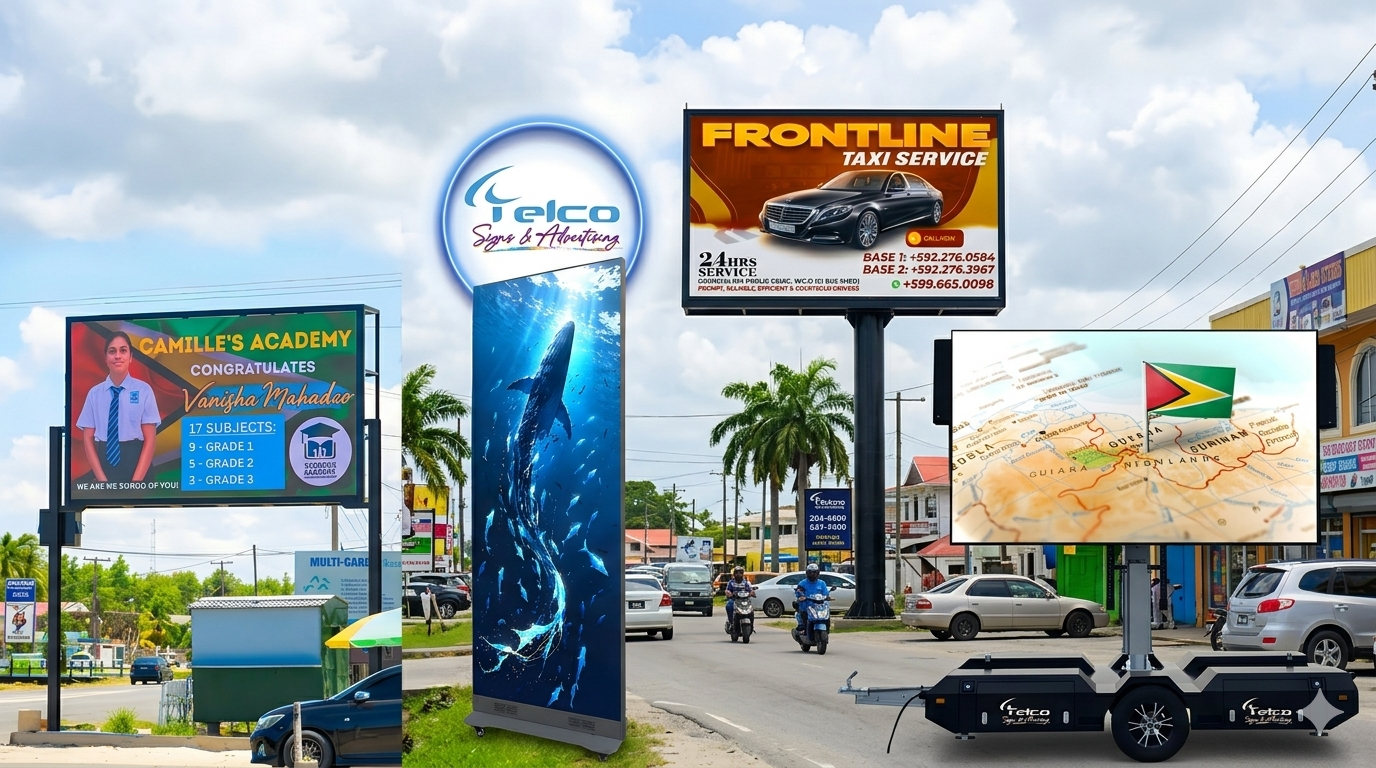 Telco Signs & Advertising Launches Sixth Digital Billboard, Expands Network to East Bank Demerara