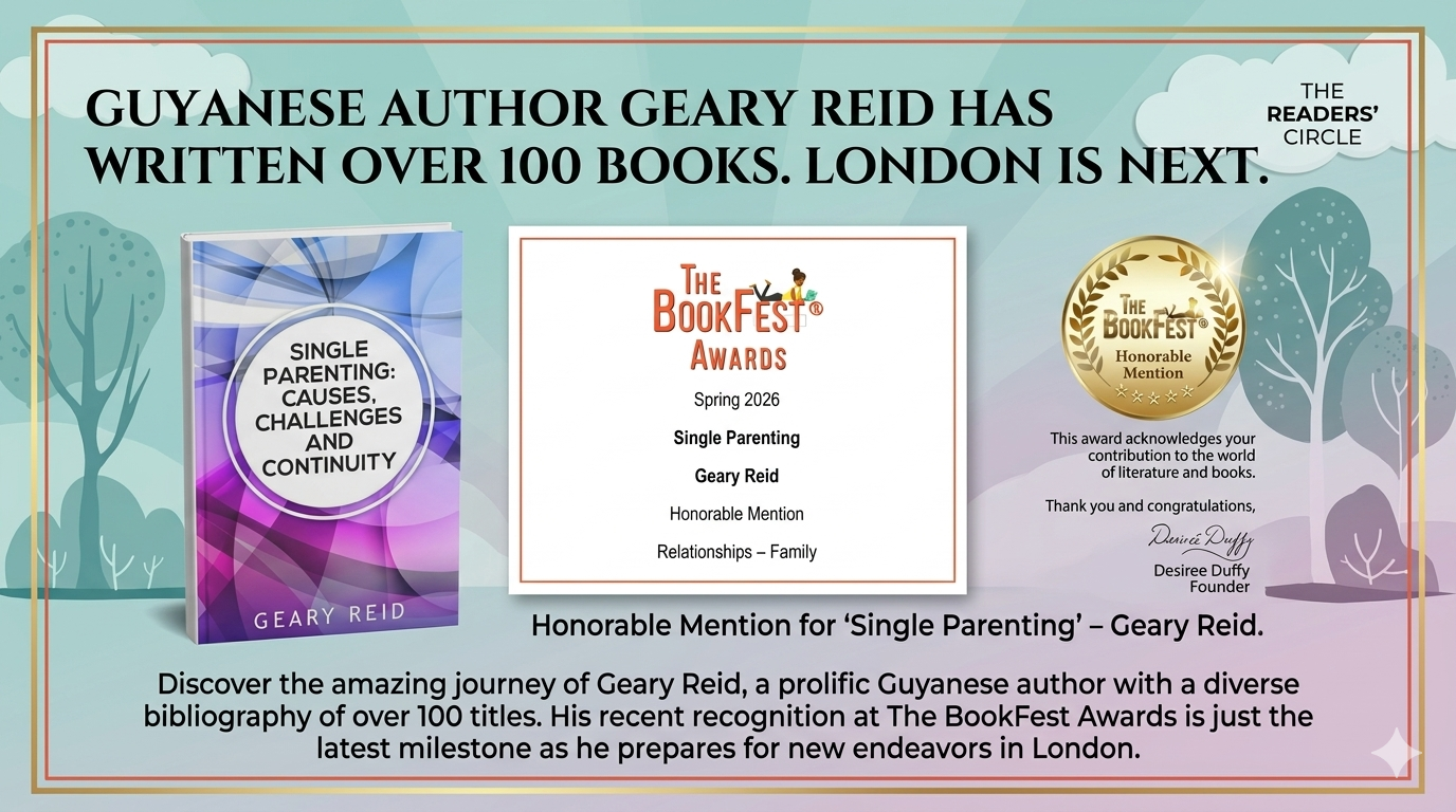 Guyanese Author Geary Reid Has Written Over 100 Books. London Is Next.