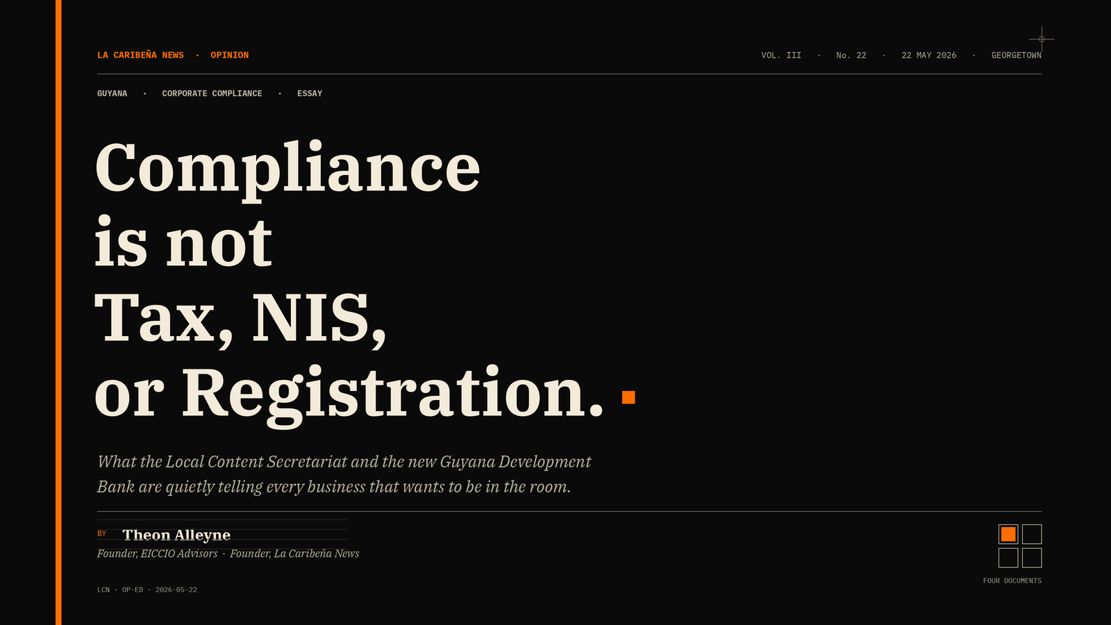 If You Still Think Compliance Is Just Tax, NIS and Business Registration, Read This