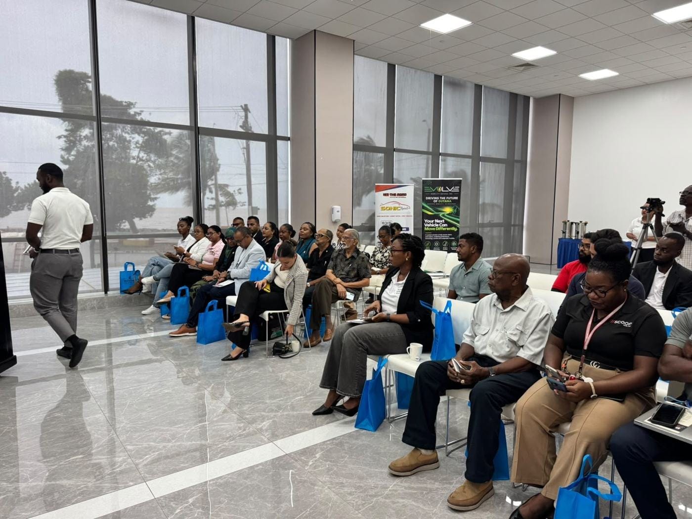 Chamber, private sector and press representatives at the Beyond the Wheels 2.0 launch, Atlantic Suites Hotel, Georgetown.
