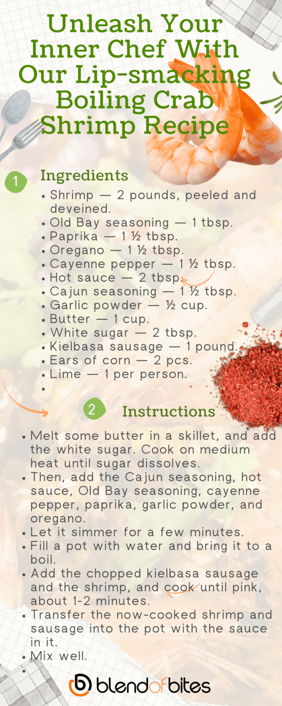 Boiling crab shrimp infographic