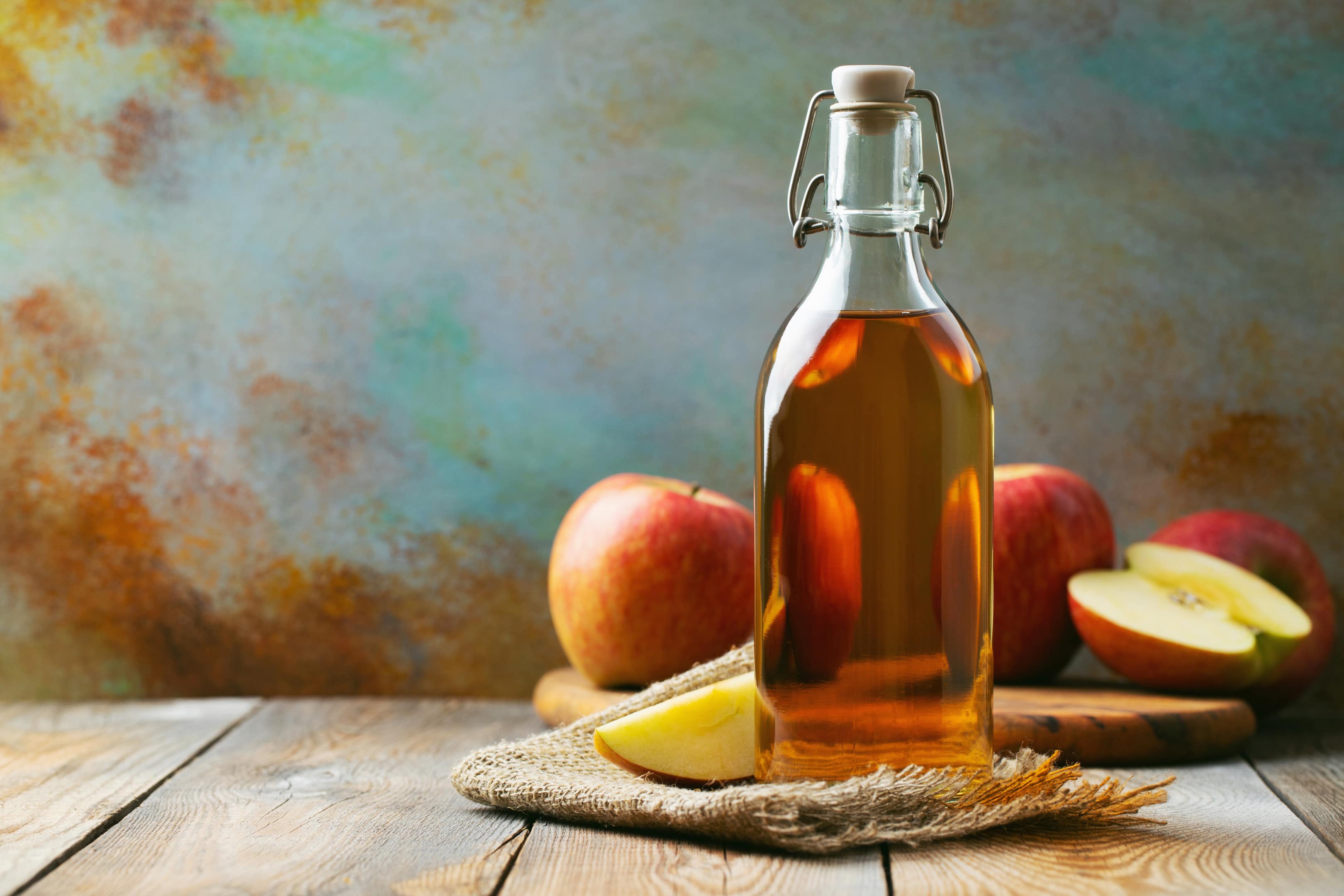 Bottle of apple cider vinegar organic