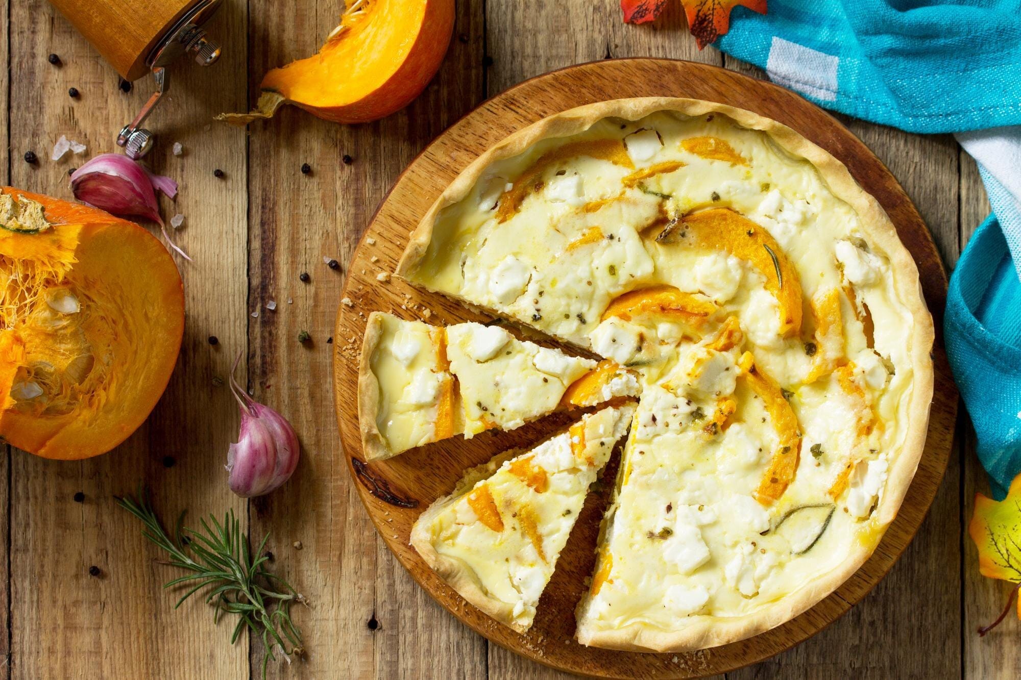 Butternut squash pie with warm spices and a flaky crust