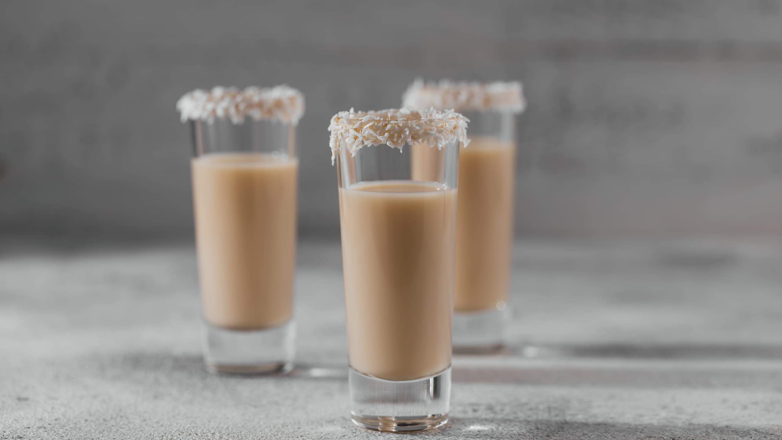 Creamy payday shot with crushed salty peanuts