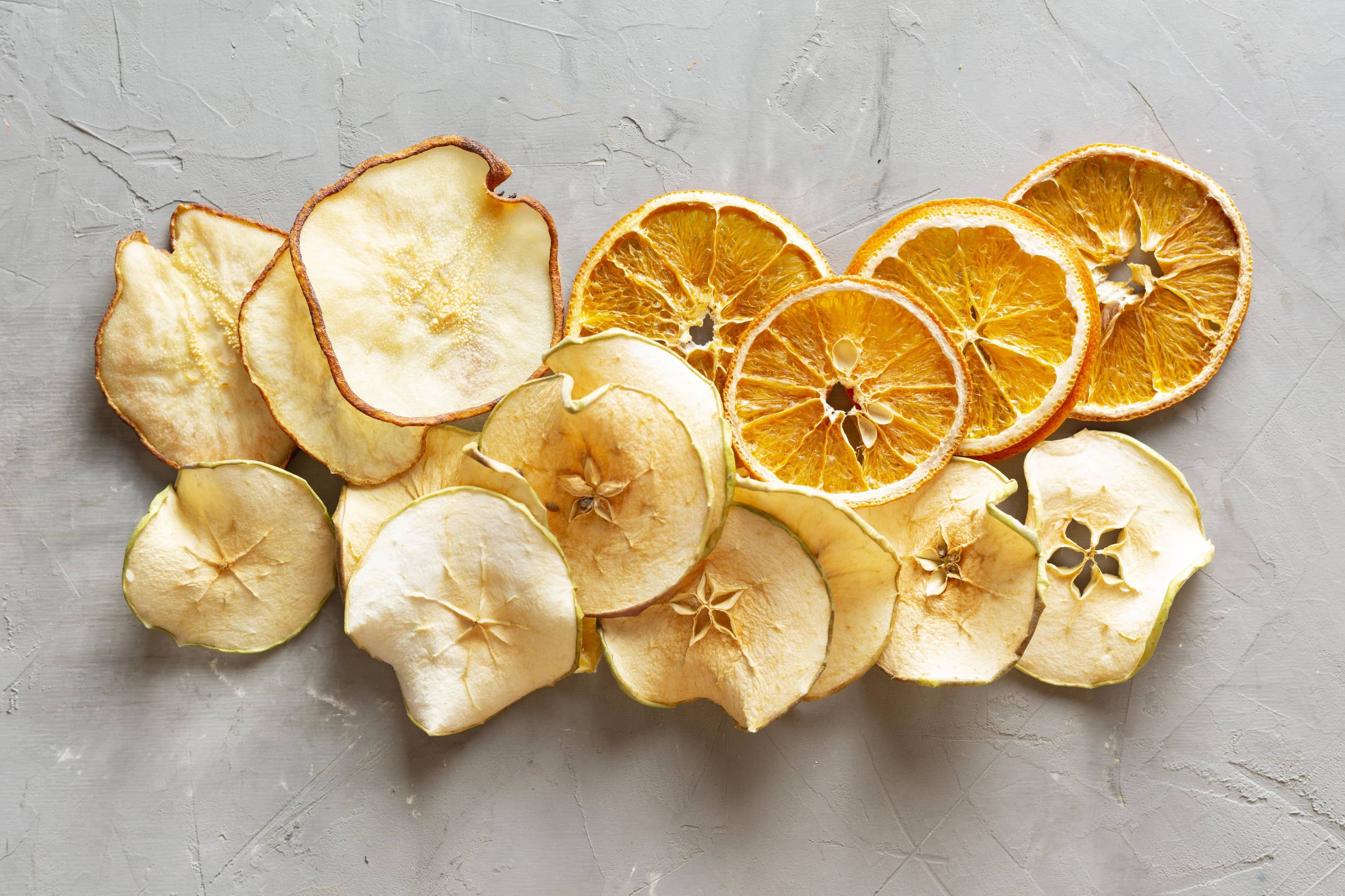 Dried fruits arrangement on table