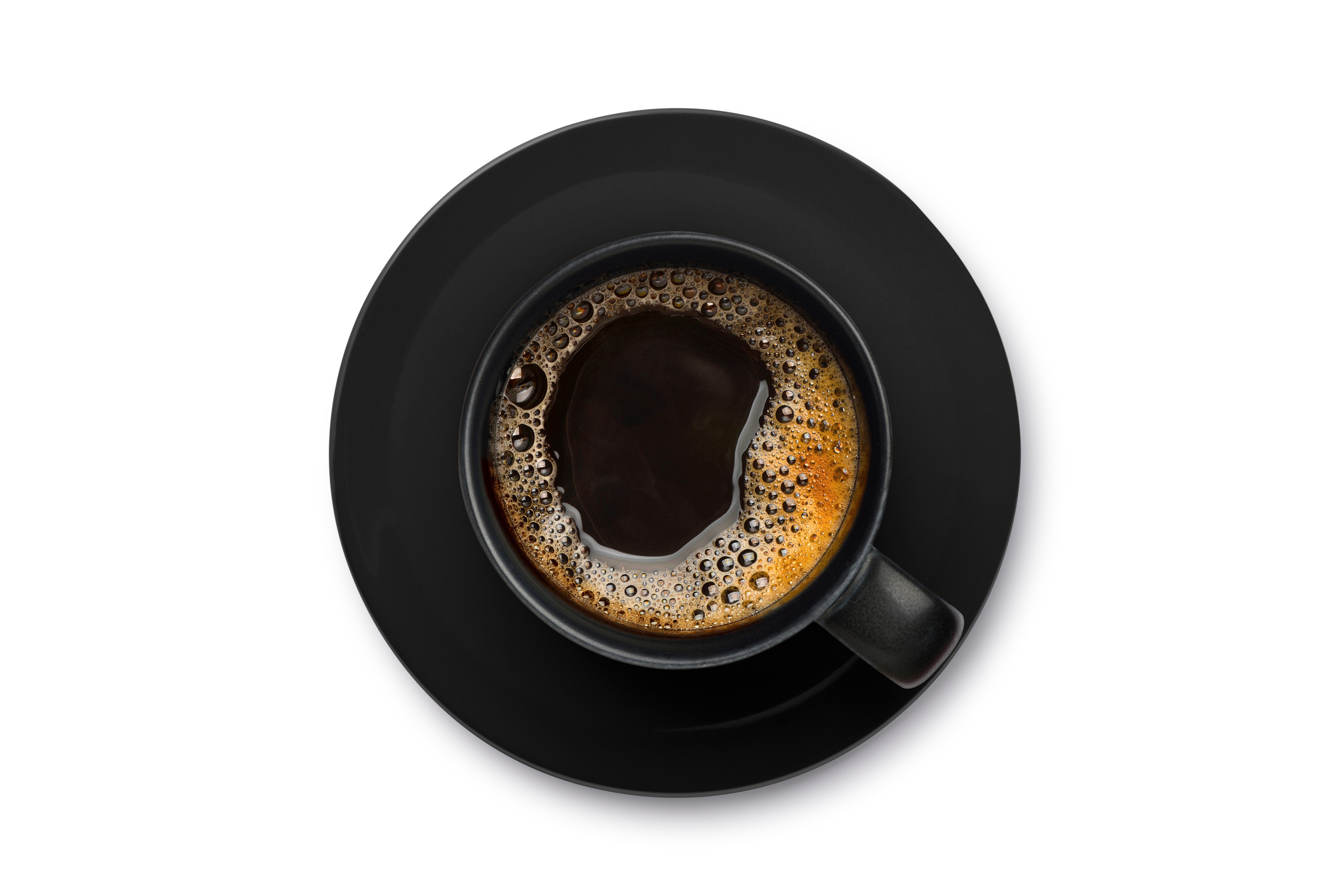 Fresh black coffee cup