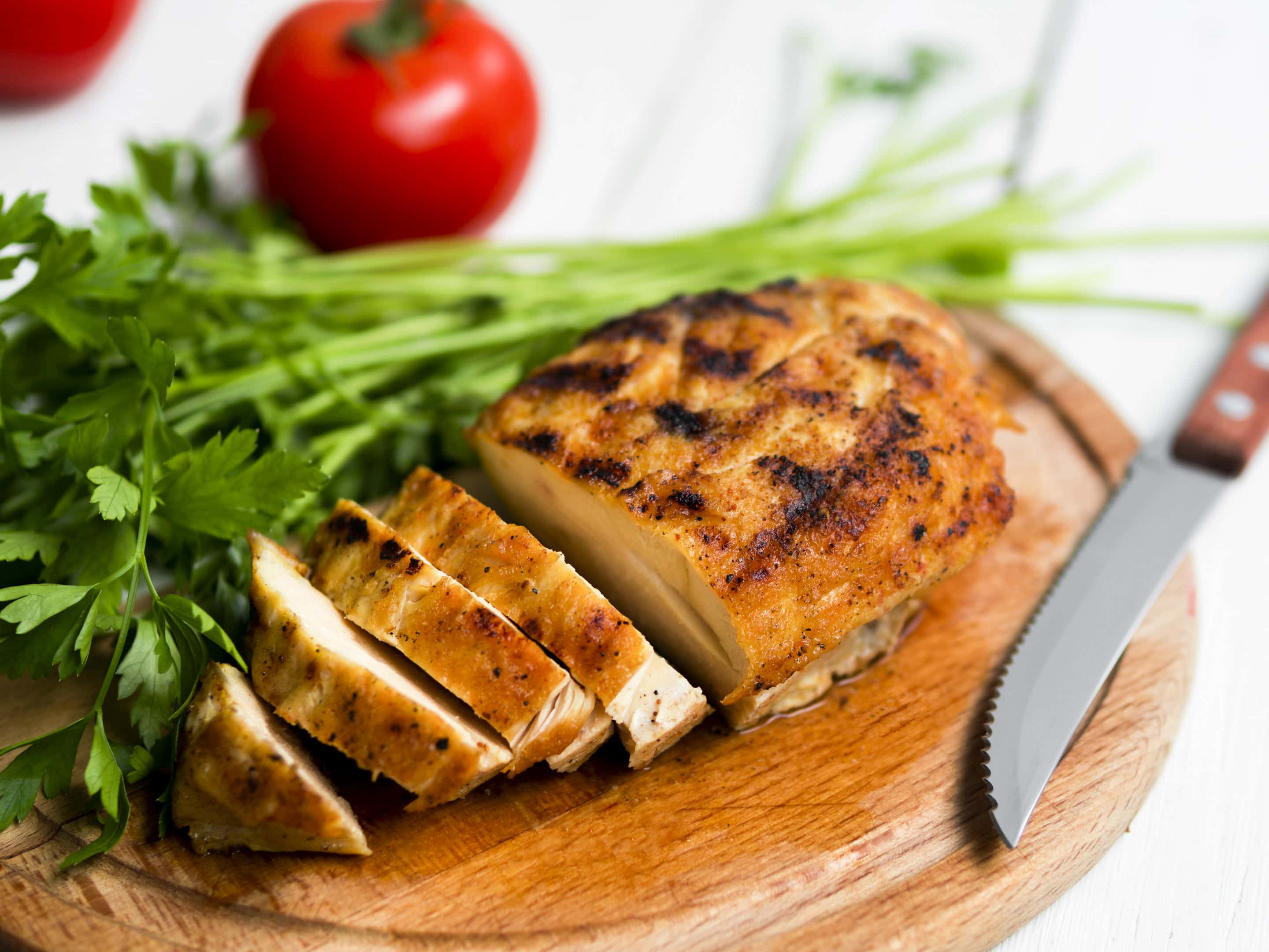 Grilled Pollo Tropical chicken breast with fresh cilantro