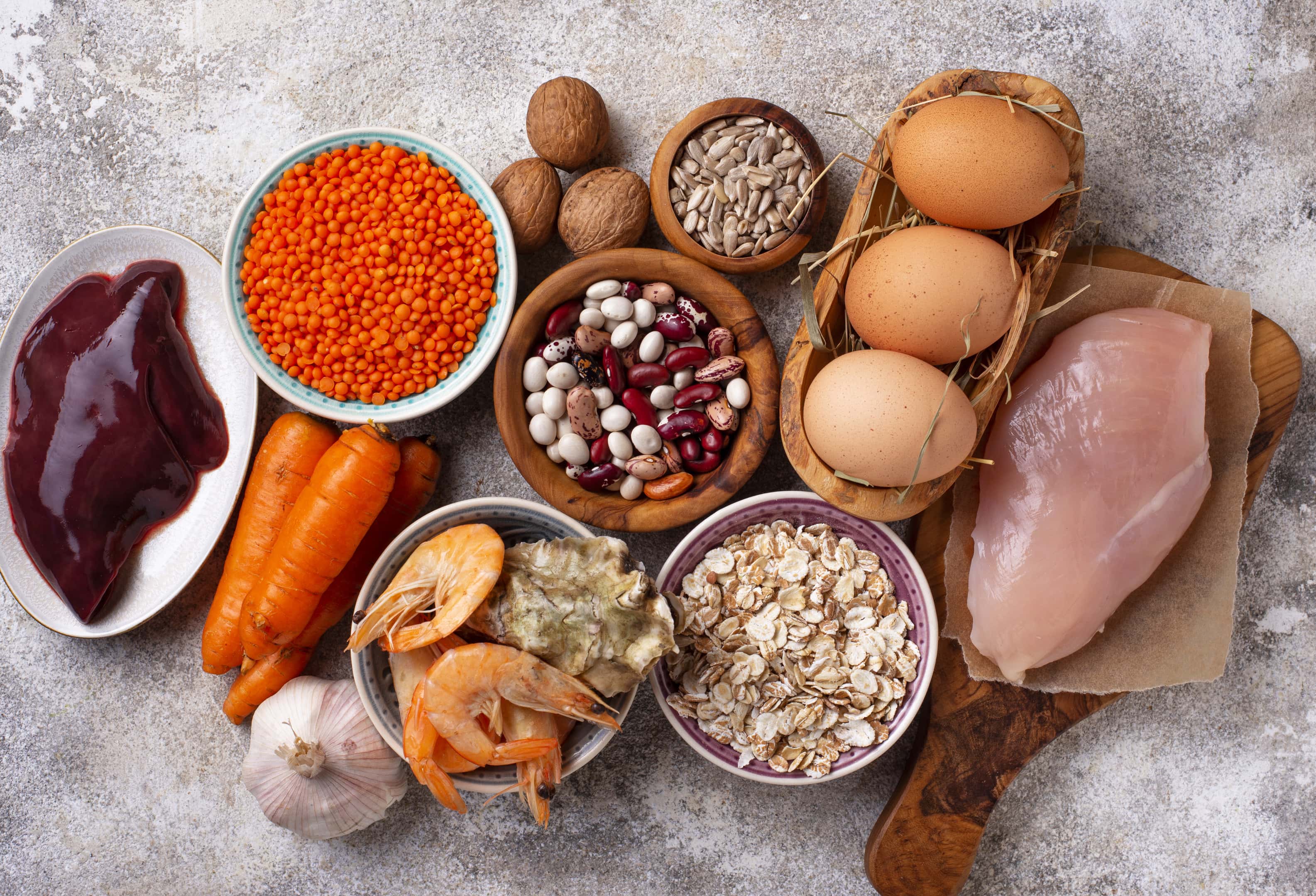 Healthy food products that are rich in zinc