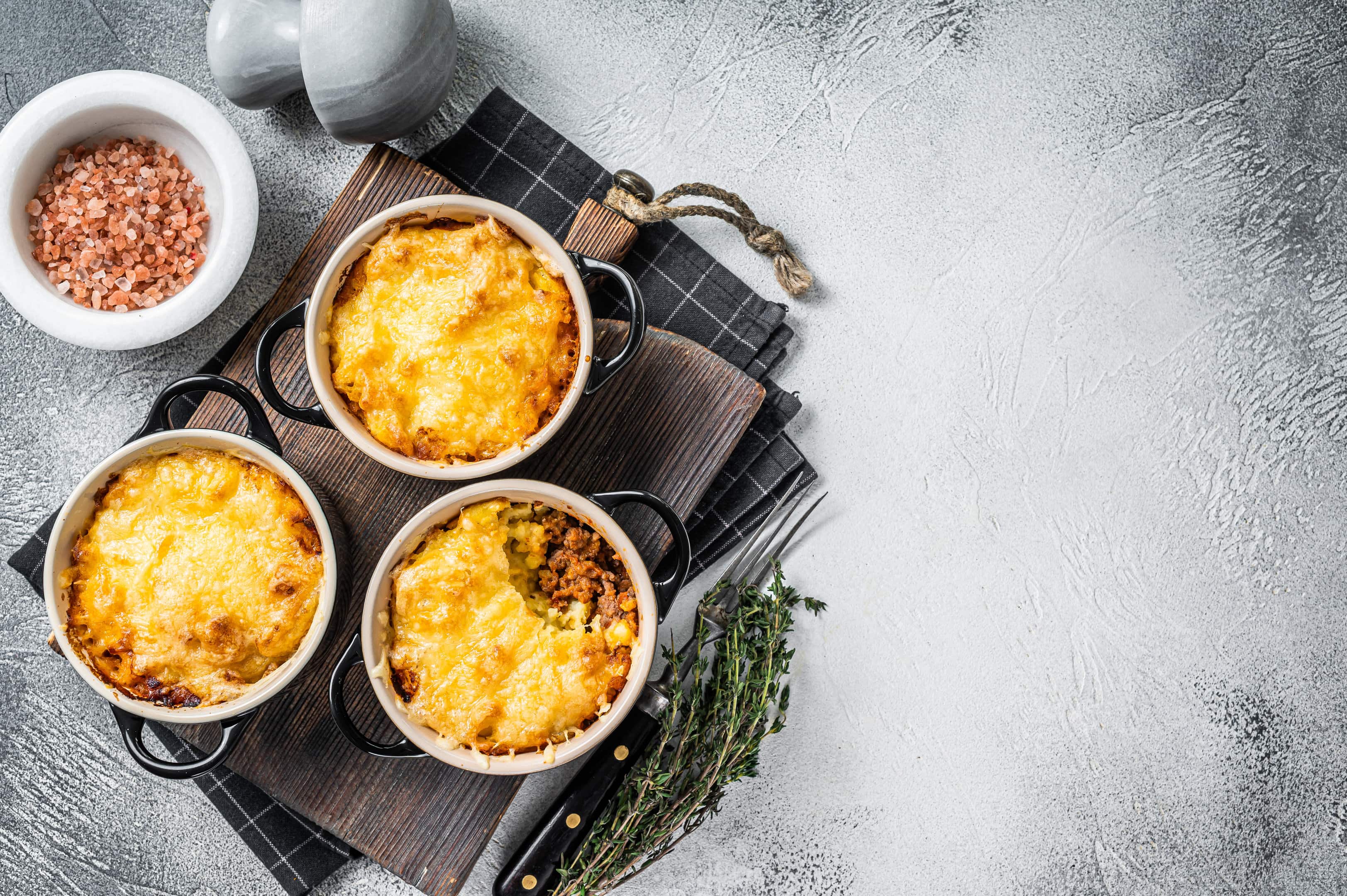 Hellofresh shepherd's pie with ground beef, mashed potato, and cheddar cheese