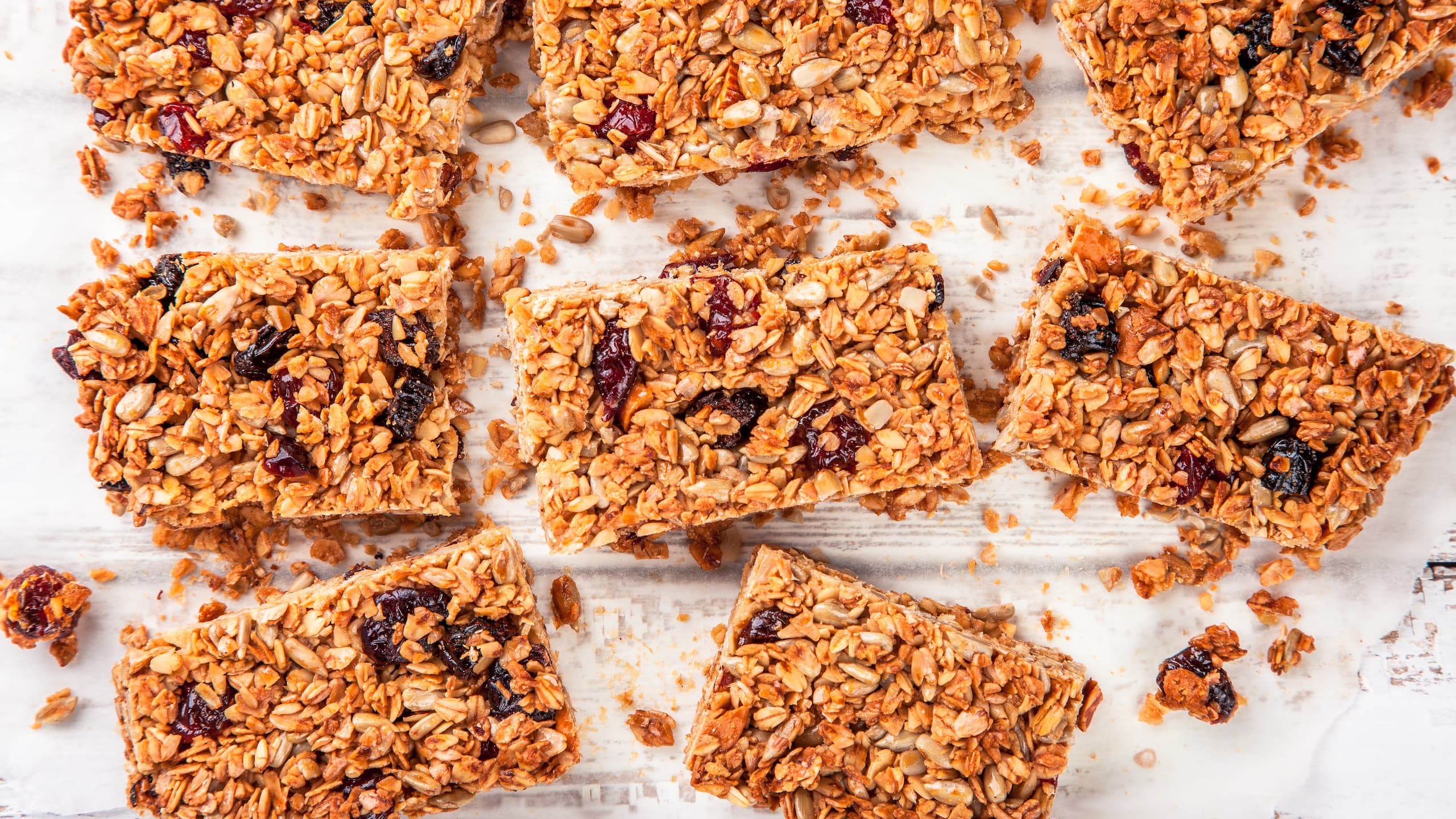 Homemade Heavenly Hunks with nuts raisins and dried cherries