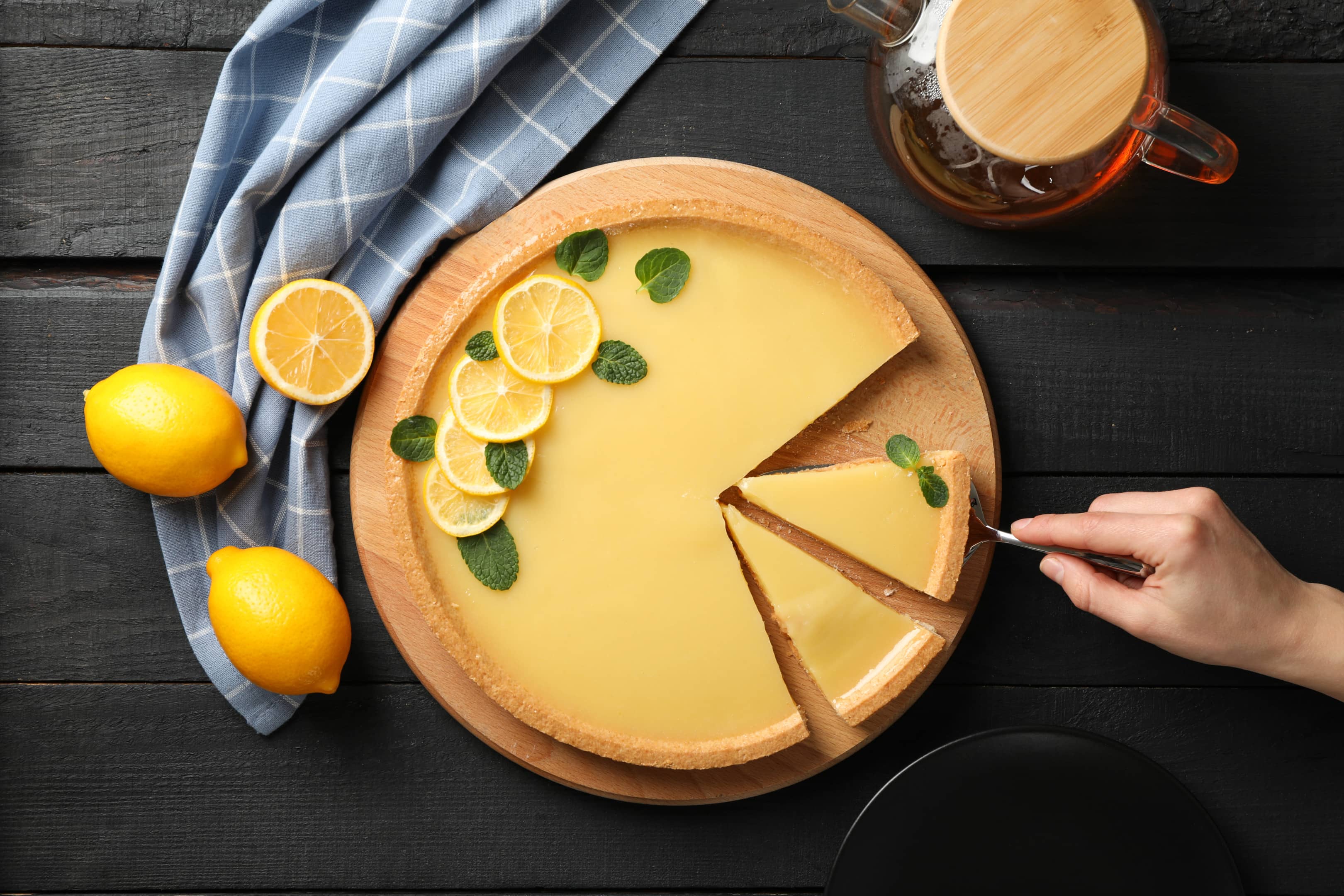 Homemade lemon tart