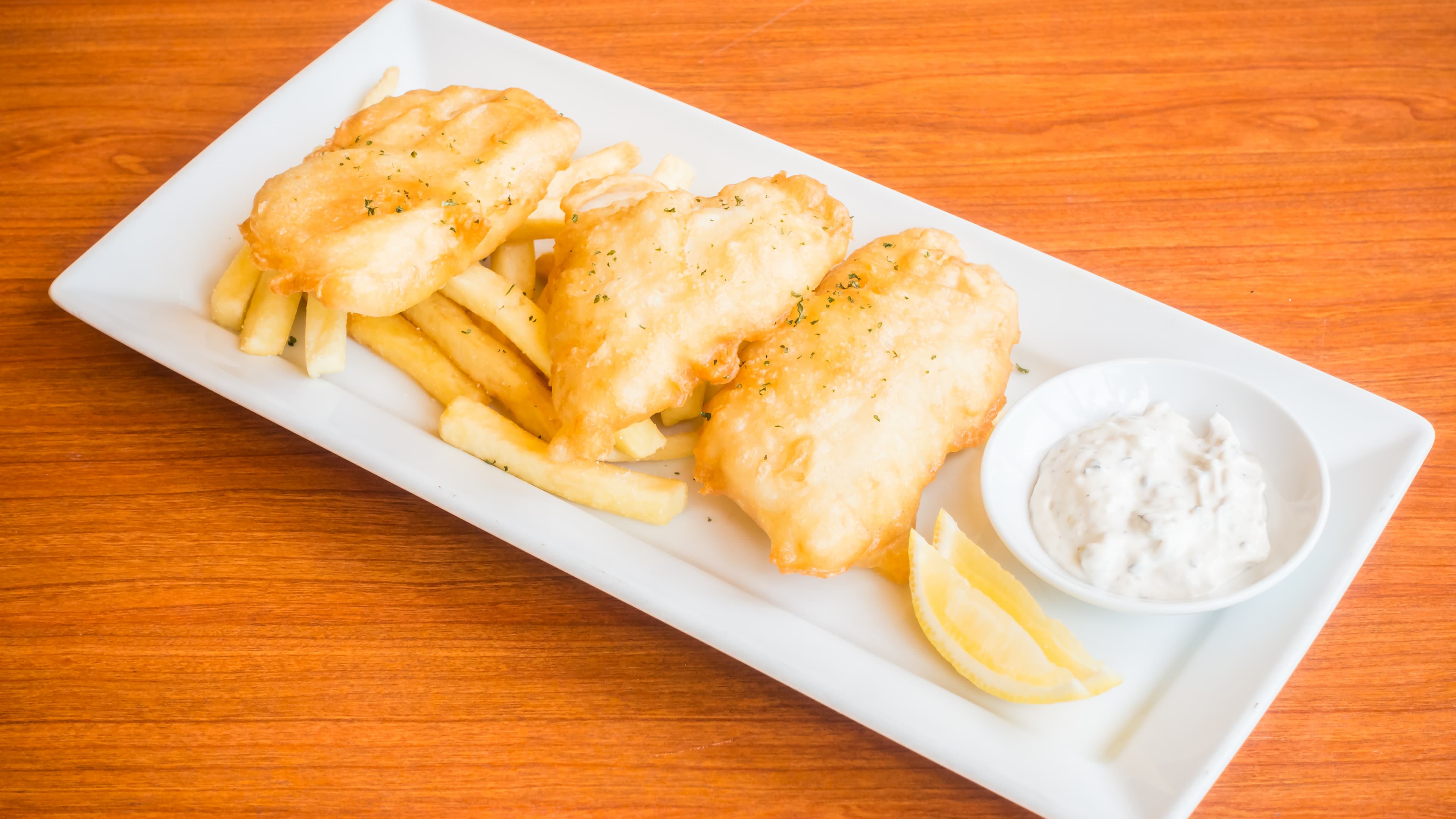 Long John Silver's battered fish with fries