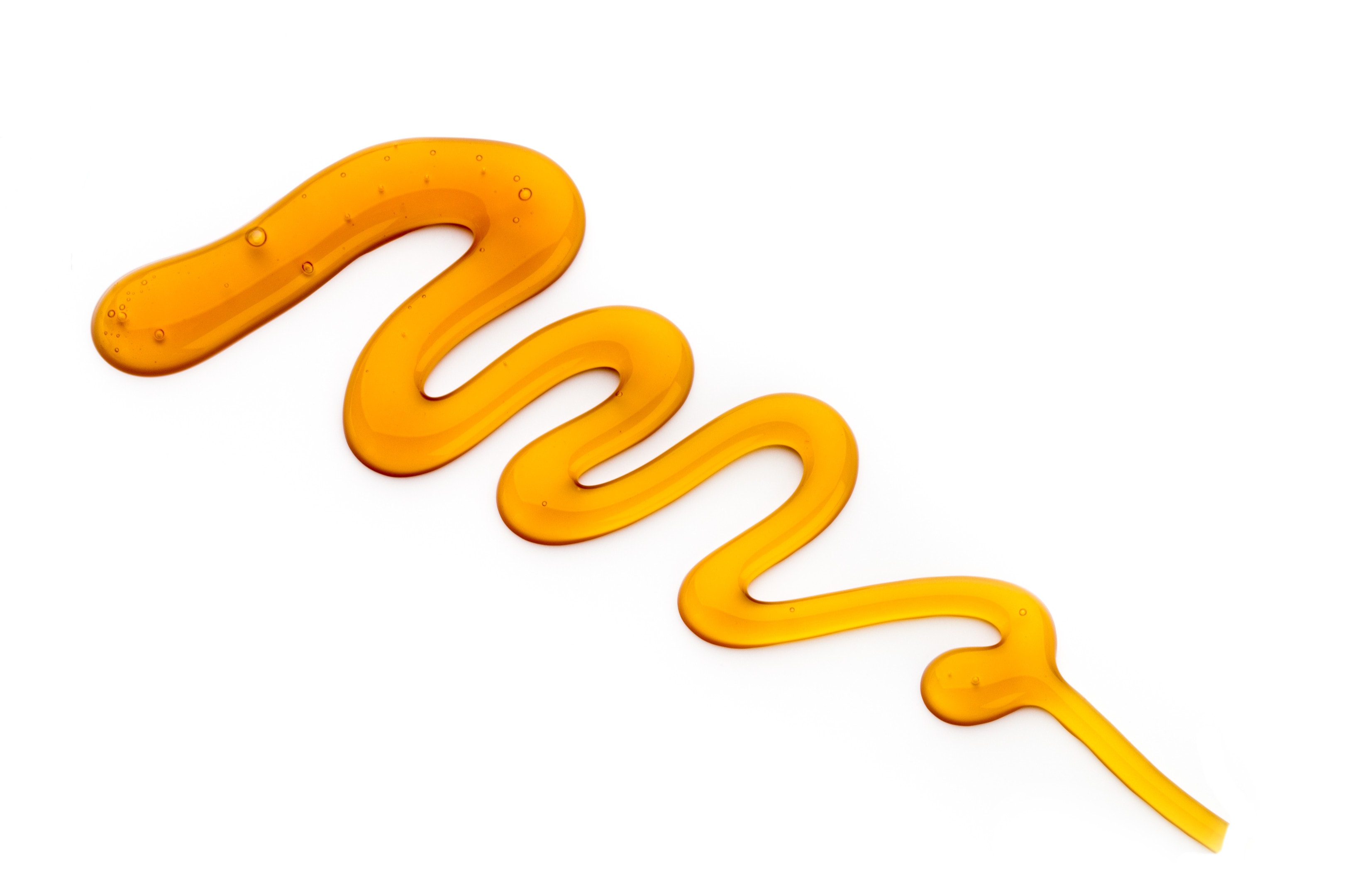 Maple syrup drop isolated white background