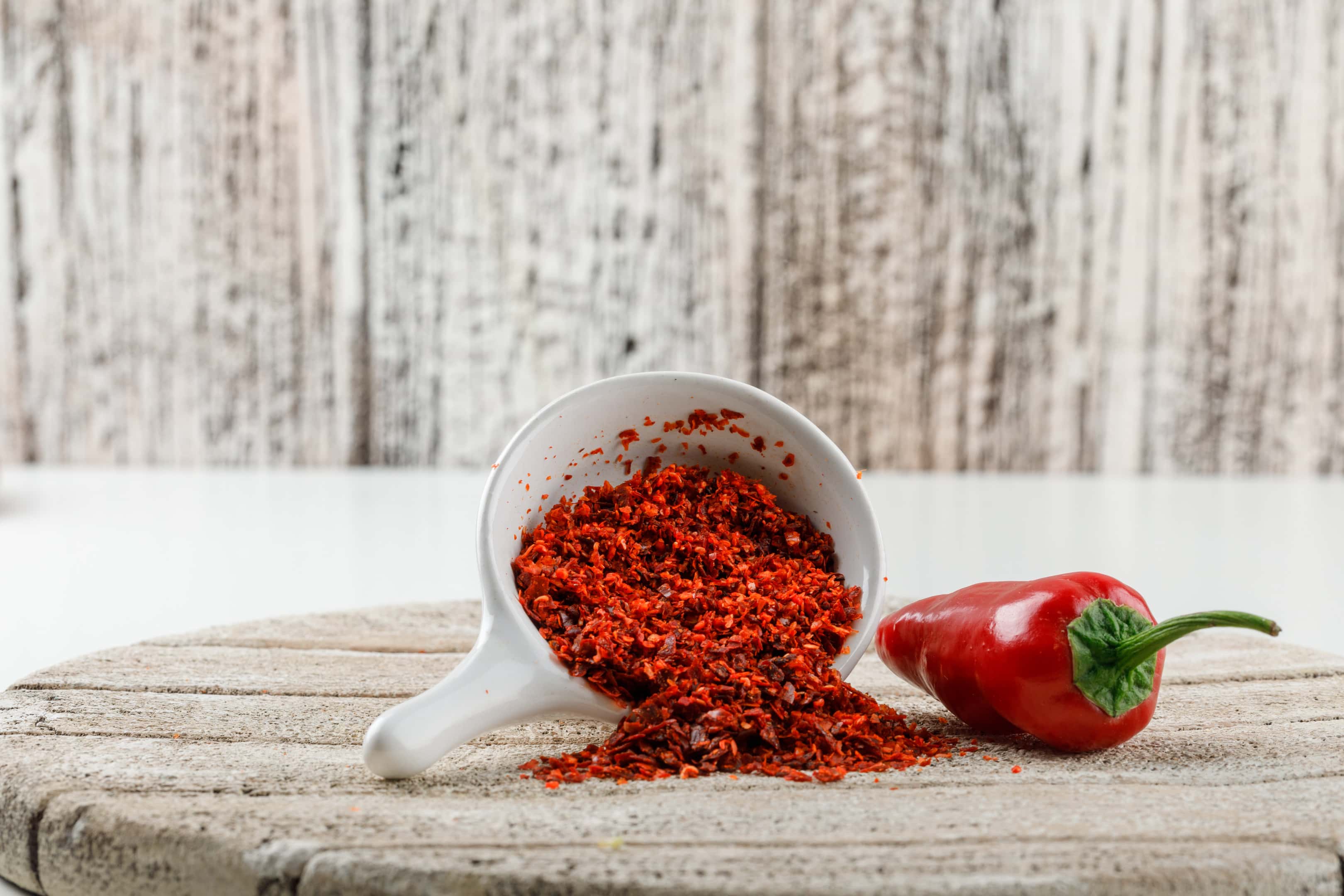 Paprika powder with red bell pepper