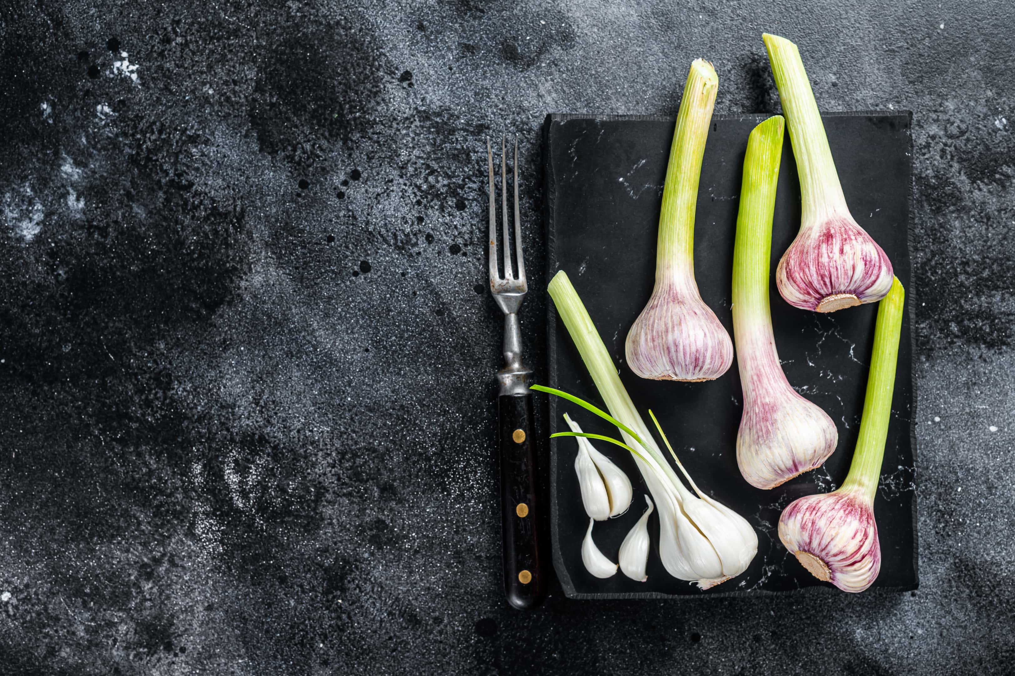 Springs of young garlic