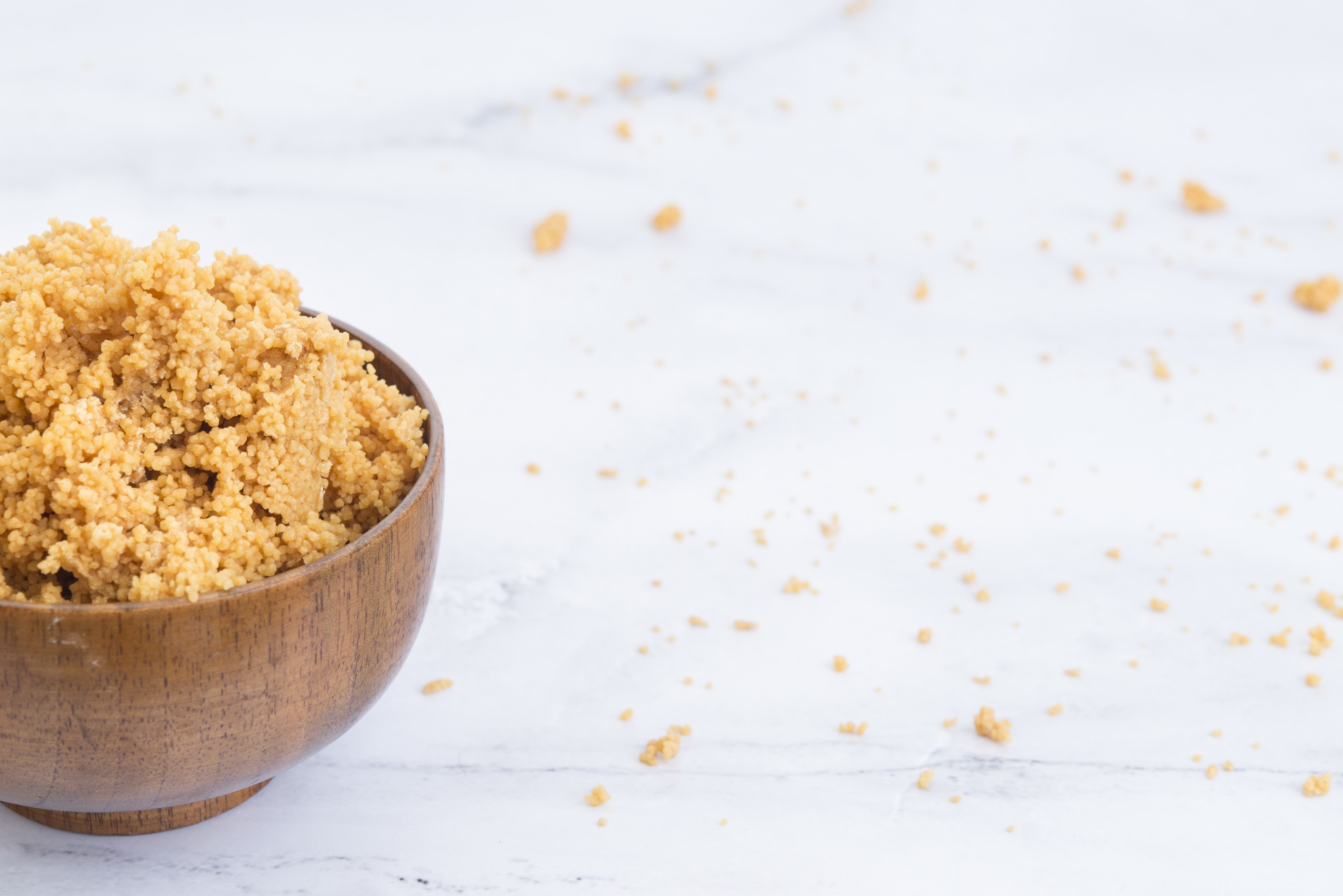 Soy lecithin in a bamboo bowl