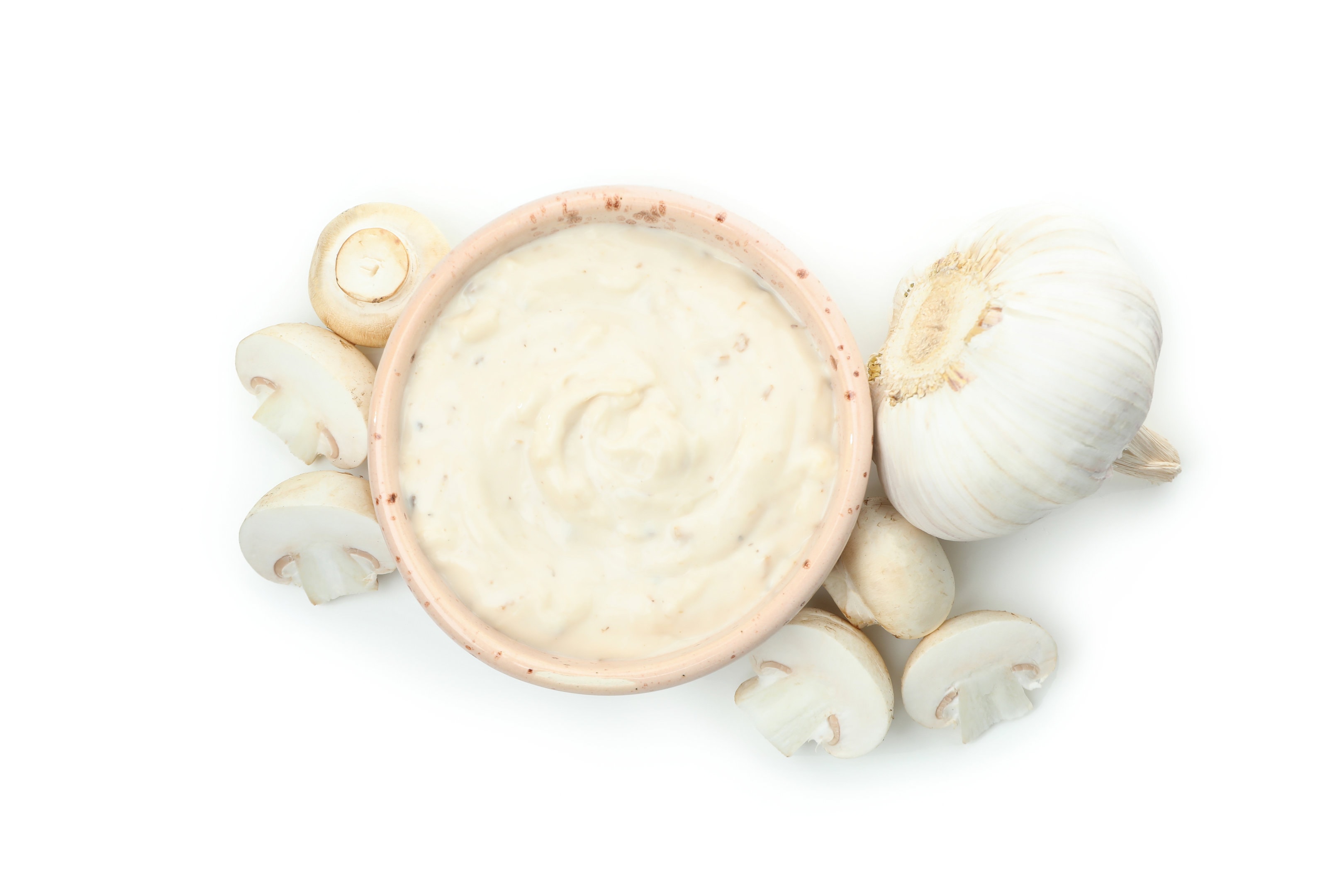 Tasty tiger sauce with mushroom and garlic