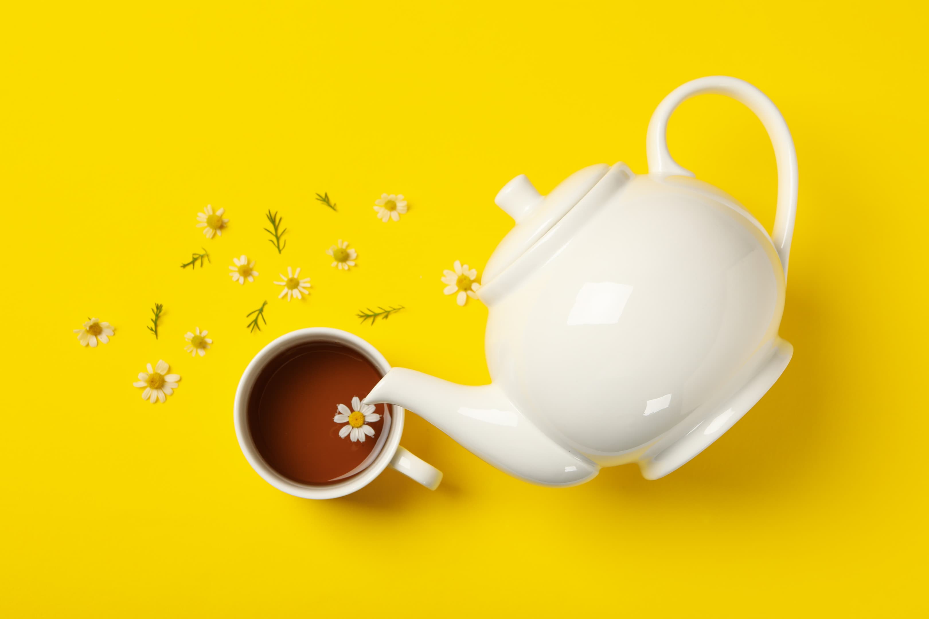 A cup of chamomile tea