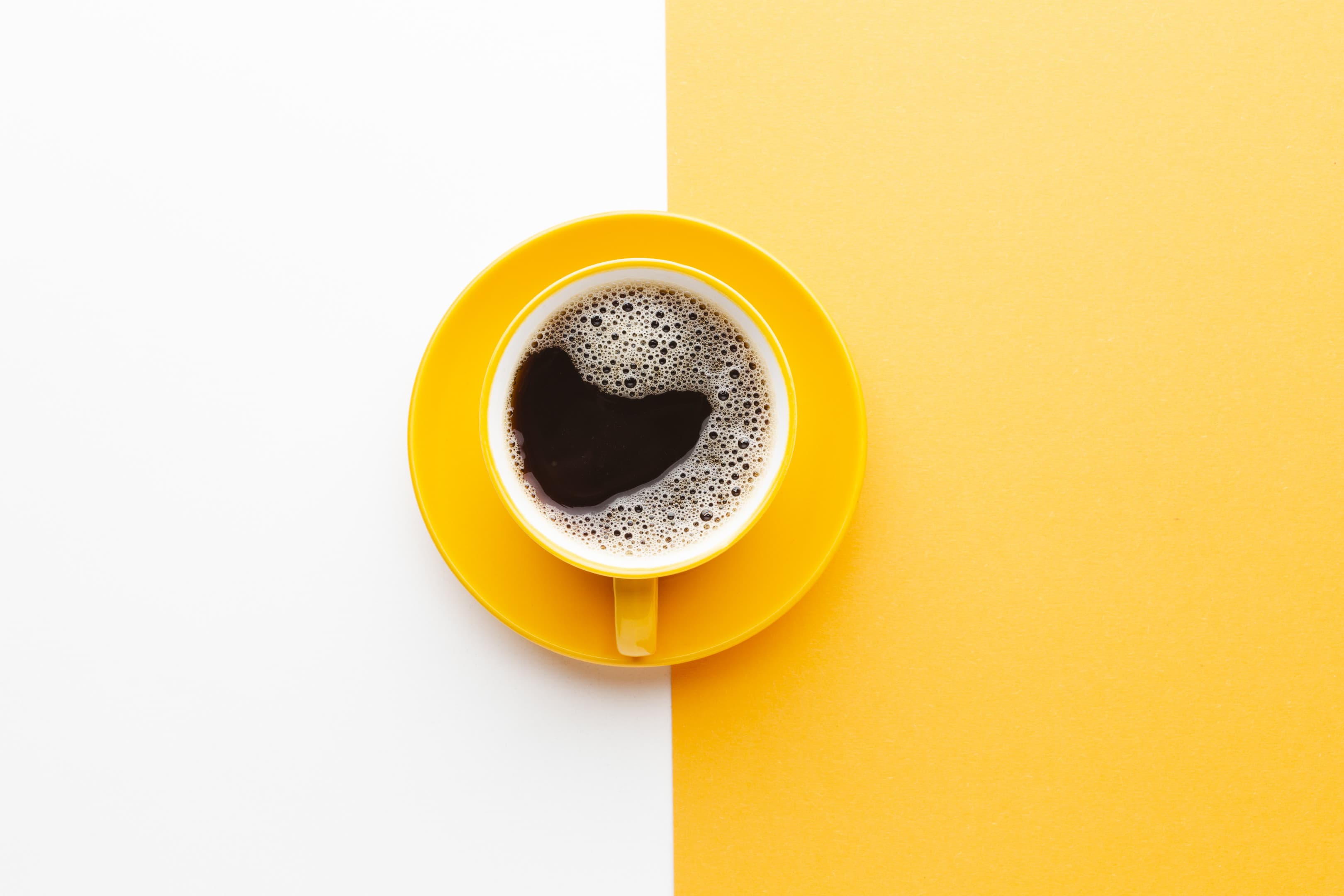 Cup of coffee (top view)
