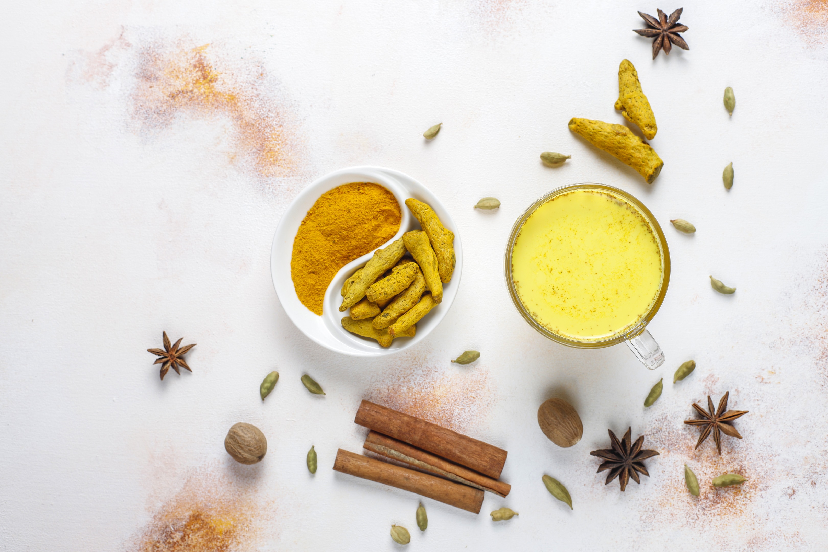 Turmeric golden milk — traditional Indian drink