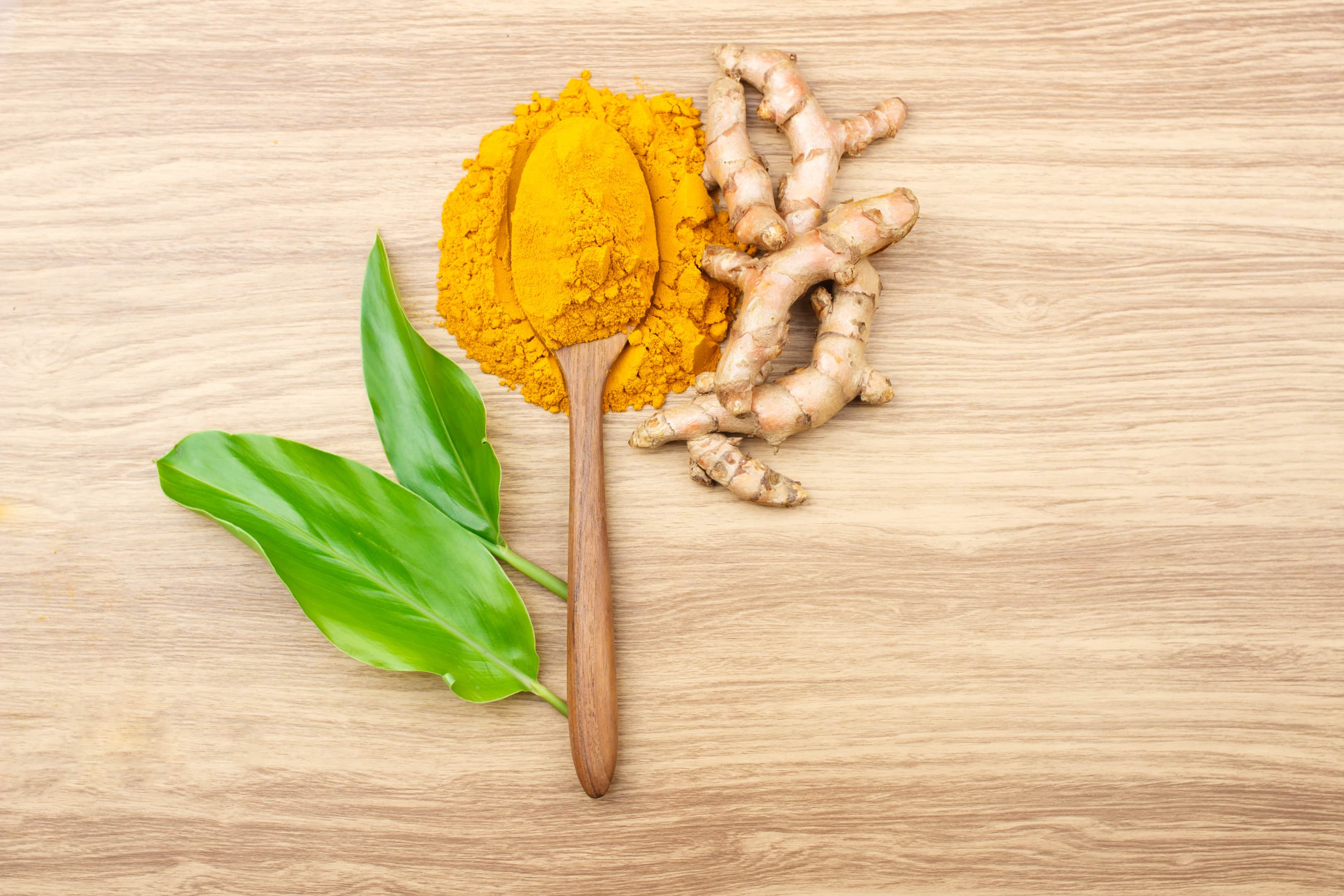 Turmeric root and powder