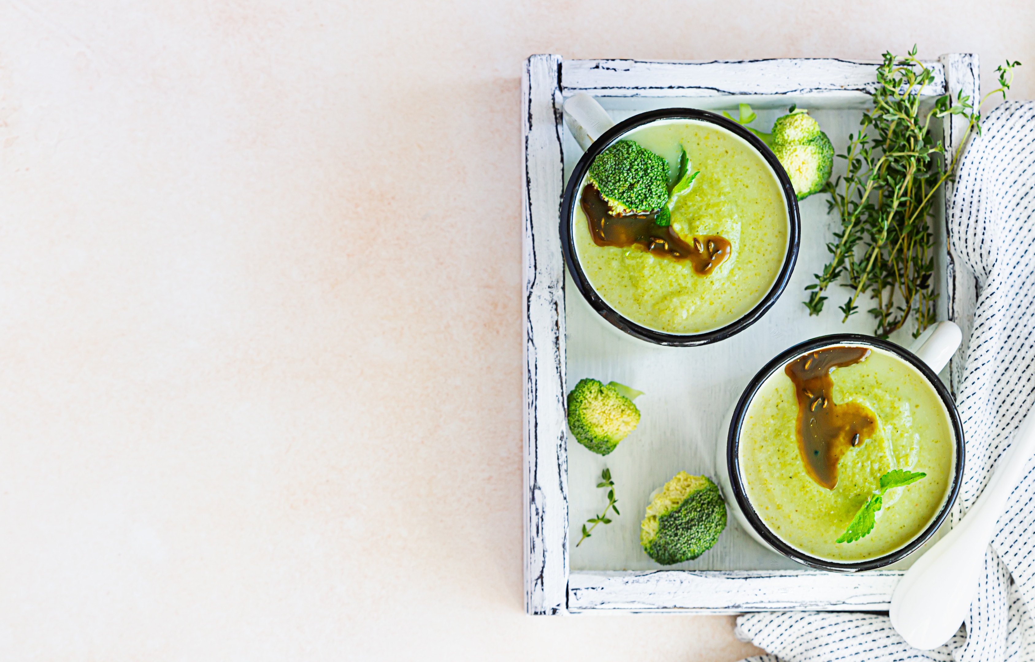 Broccoli soup puree