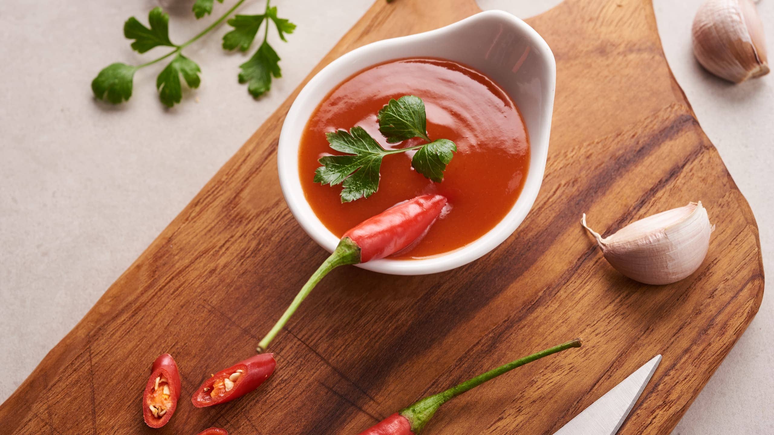 Valentina hot sauce with chili pepper and garlic