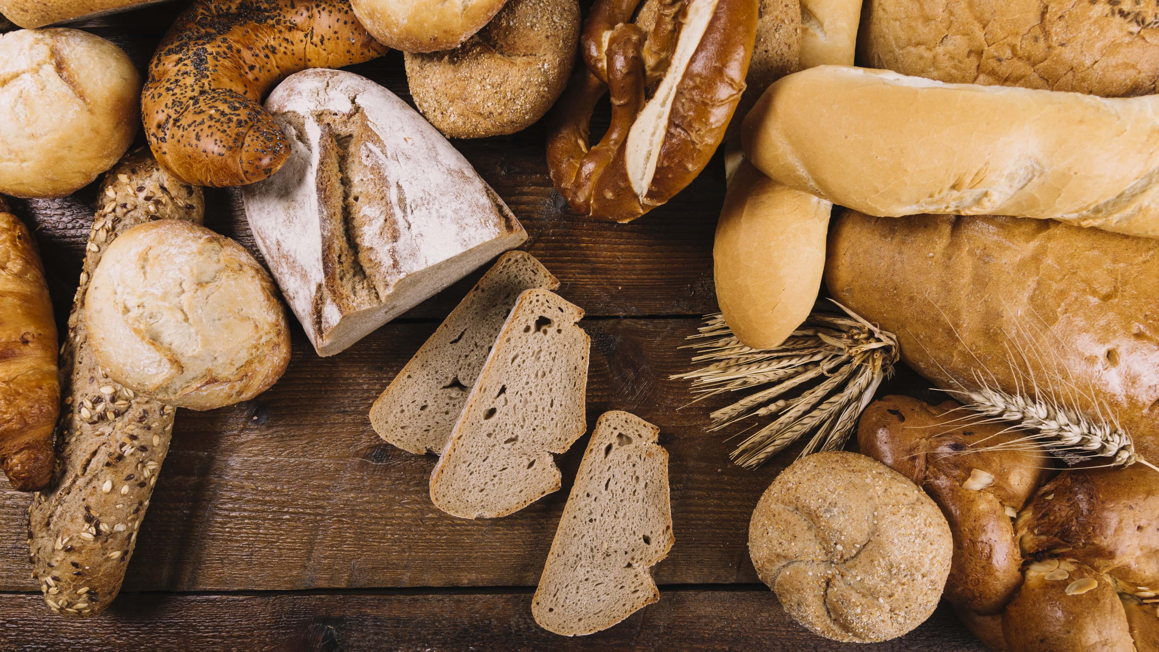 Variety of freshly baked breads
