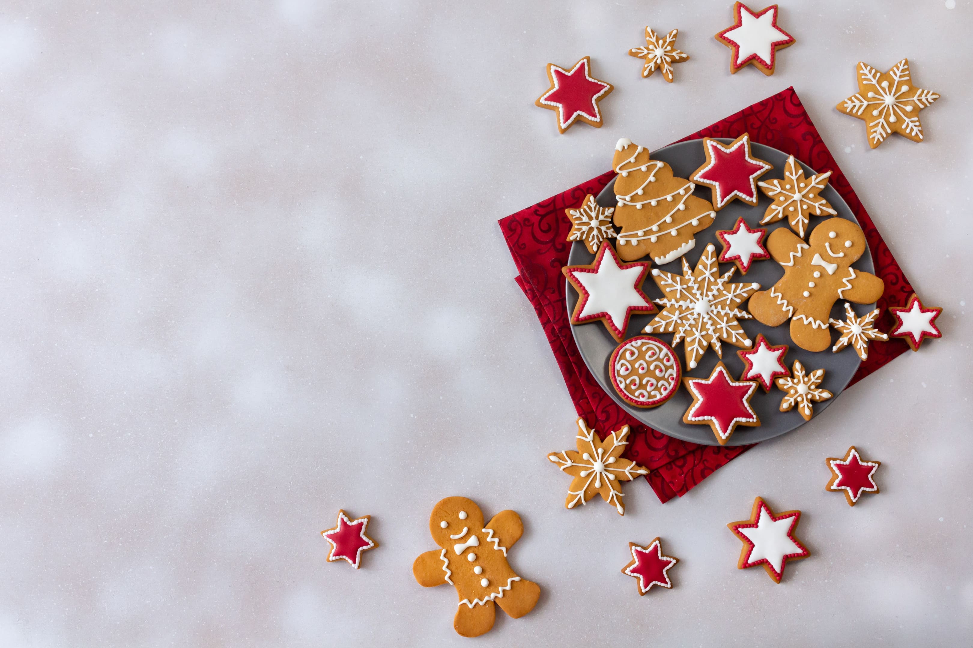 Decorated Christmas cookies