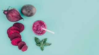 Beetroot slices and beetroot juice