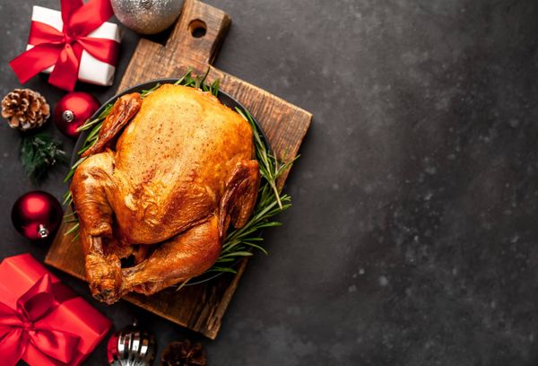 Baked turkey with rosemary and spices