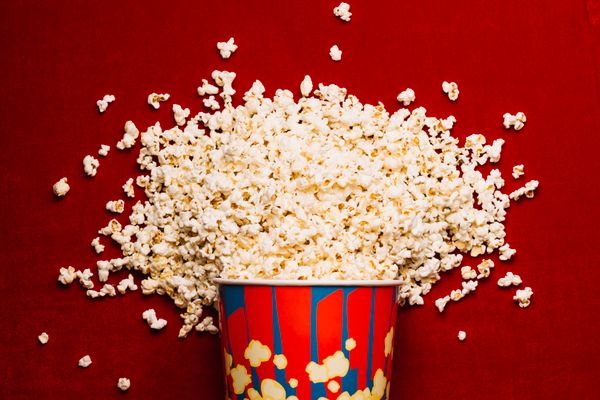 Bowl of caramel popcorn