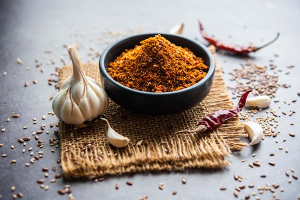 Spicy Slap Ya Mama seasoning with garlic and red peppers