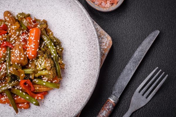 Soy-glazed green beans