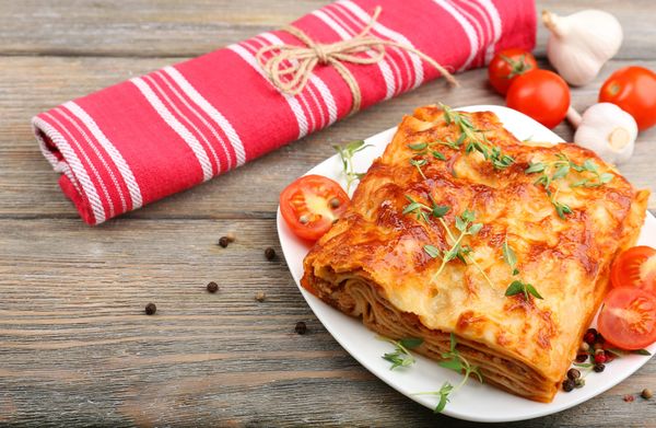 A slice of American Beauty lasagna