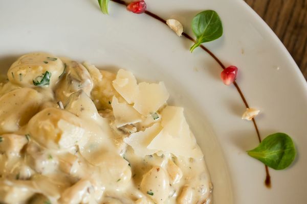 Creamy gnocchi with mushrooms