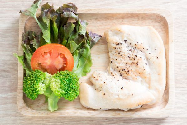 My low sodium chicken with a fresh-cut salad