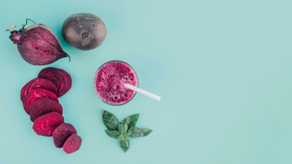 Beetroot slices and beetroot juice