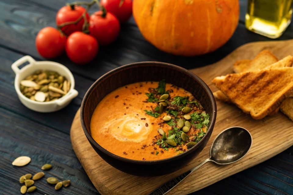 Butternut squash tomato soup