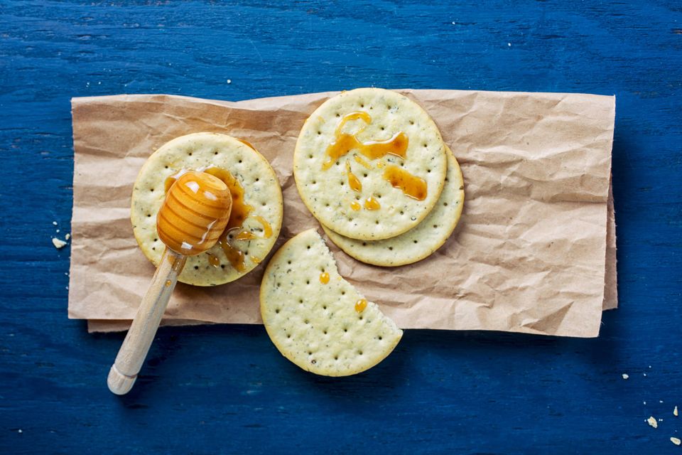 Crackers with honey