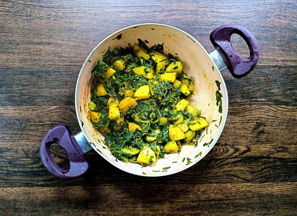 Spinach butternut squash skillet