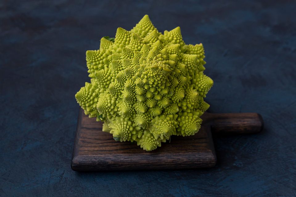 Romanesco on a cutting board
