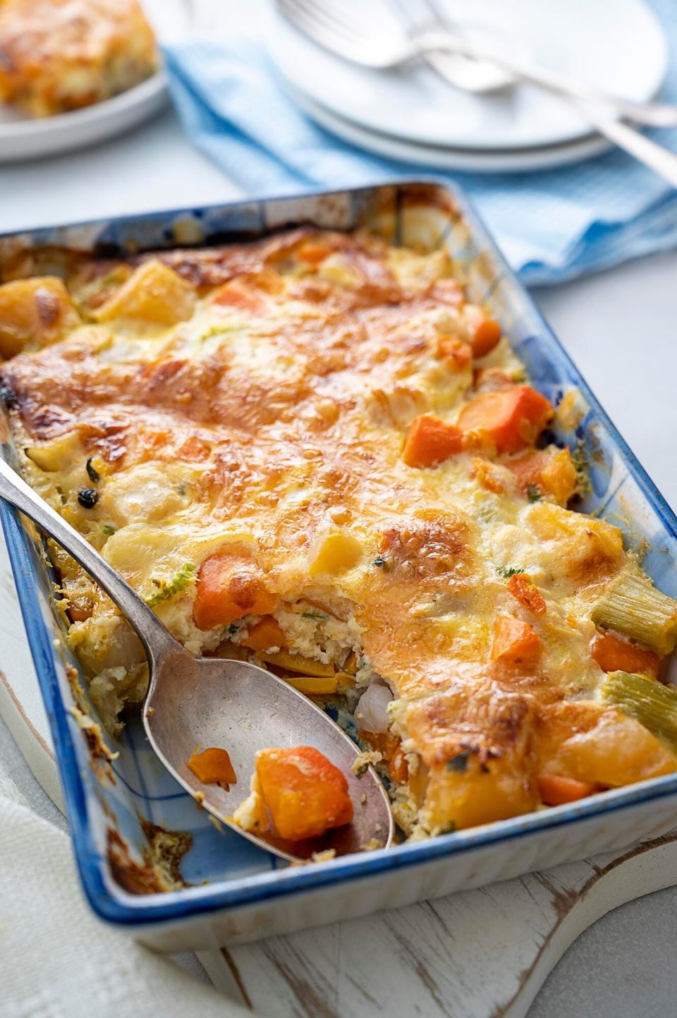 Savory sweet potato casserole
