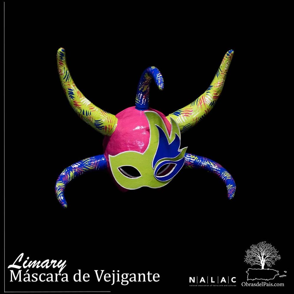 Máscara de vejigante creada por Limary Rivera