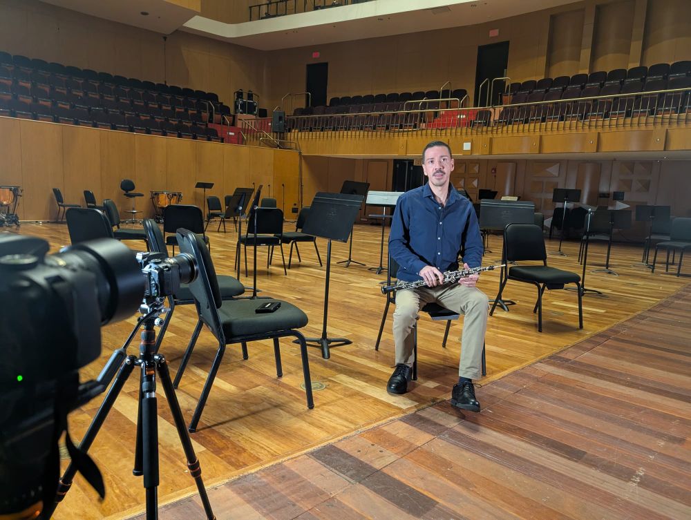 Cristian Gautier durante la filmación de su documental