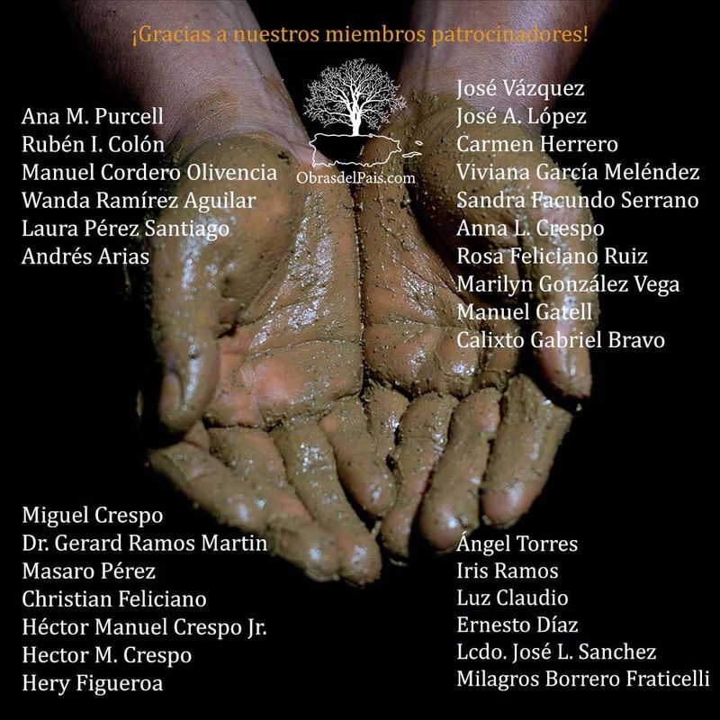 Agradecimiento de Obras del País a sus miembros patrocinadores