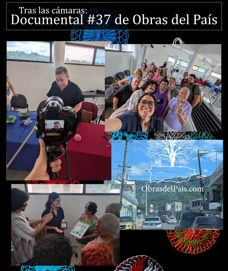 Collage de la filmación con integrantes del Colectivo Soles del Caribe
