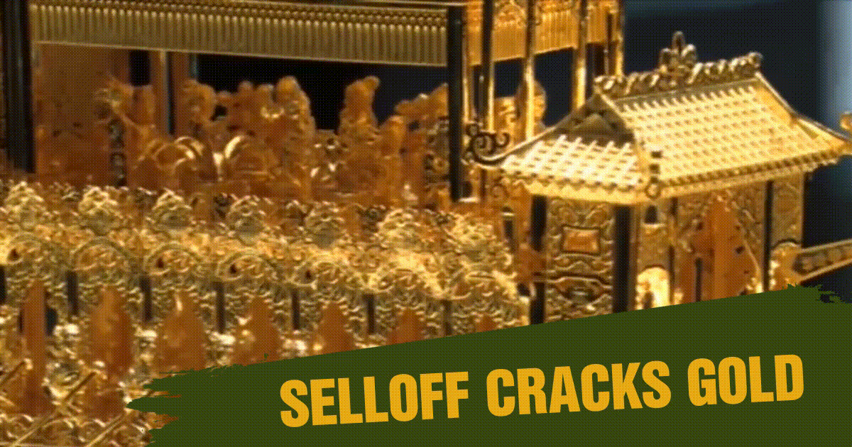 Selloff cracks gold