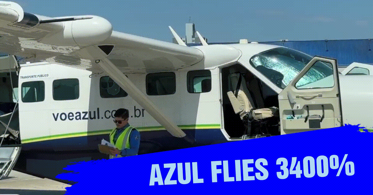 Azul Flies 3400%