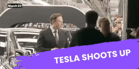 Tesla Shoots Up